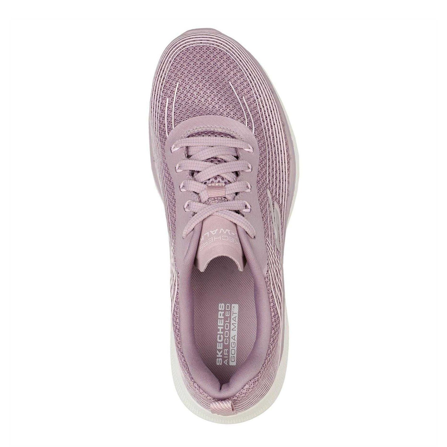 Mauve - Side - Skechers Womens-Ladies Wavy Pattern Trainers