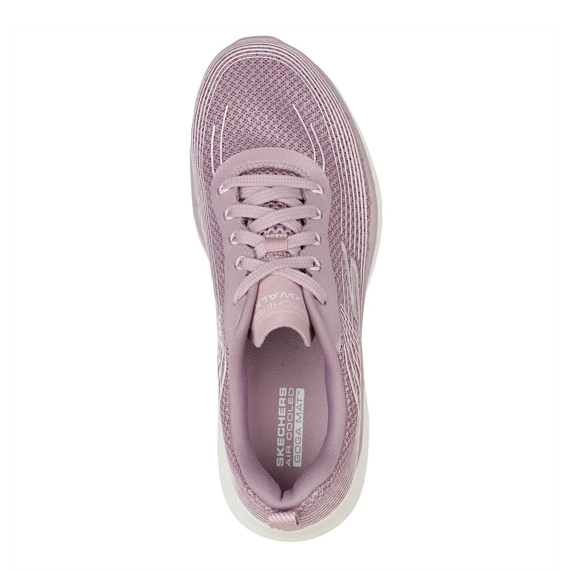 Mauve - Side - Skechers Womens-Ladies Wavy Pattern Trainers