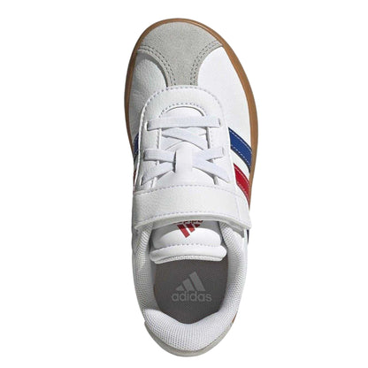 White-Royal Blue-Red - Lifestyle - Adidas Boys VL Court 3.0 3 Stripes Suede Trim Trainers