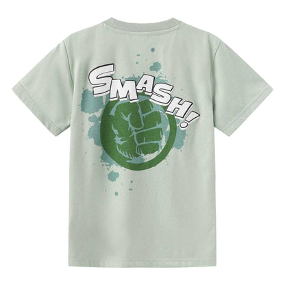 Green - Back - The Incredible Hulk Childrens-Kids Graphic Print Regular T-Shirt