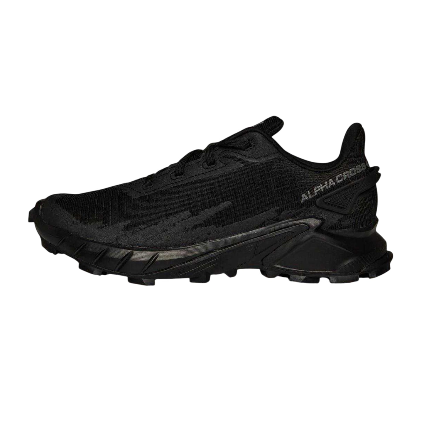 Black - Side - Salomon Mens Alphacross 5 Shoes