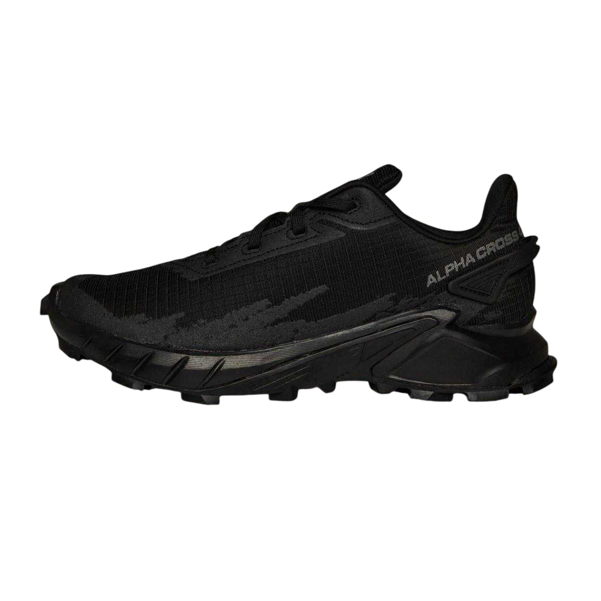 Black - Side - Salomon Mens Alphacross 5 Shoes