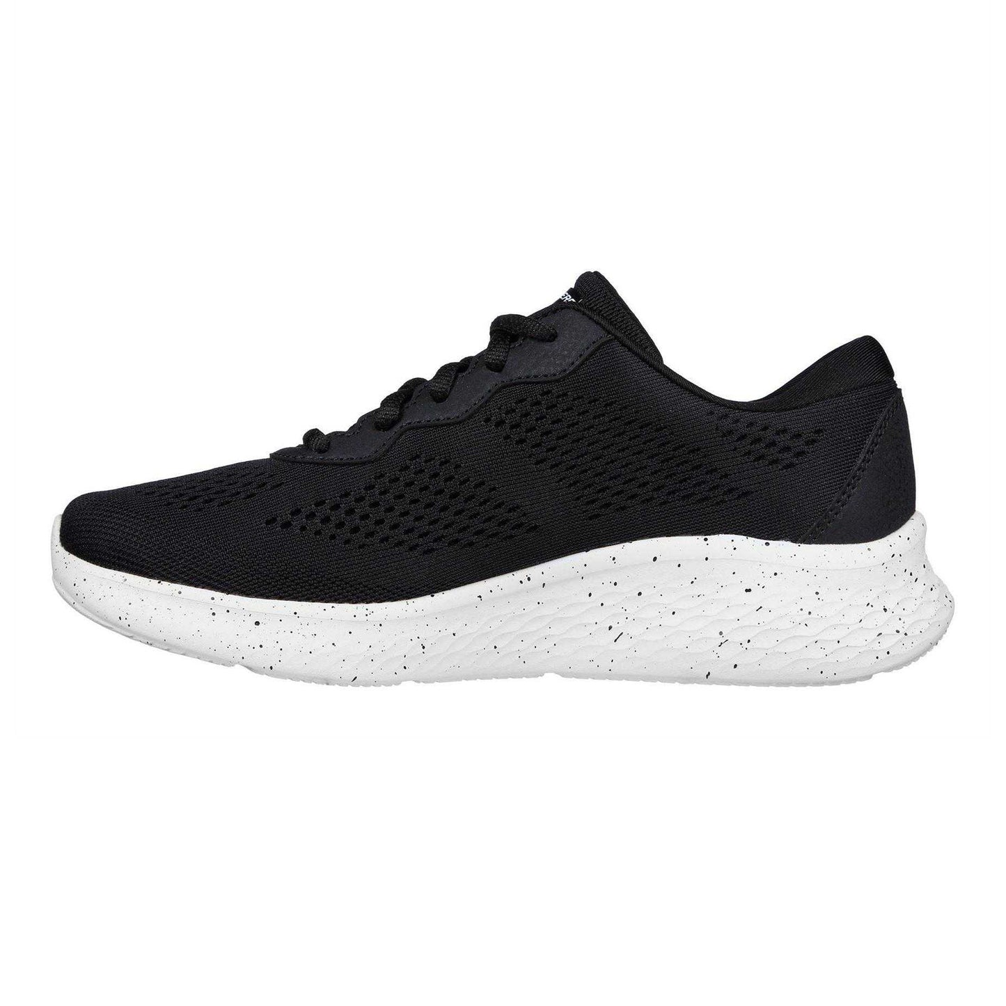 Black-White - Back - Skechers Womens-Ladies Speckle Trainers