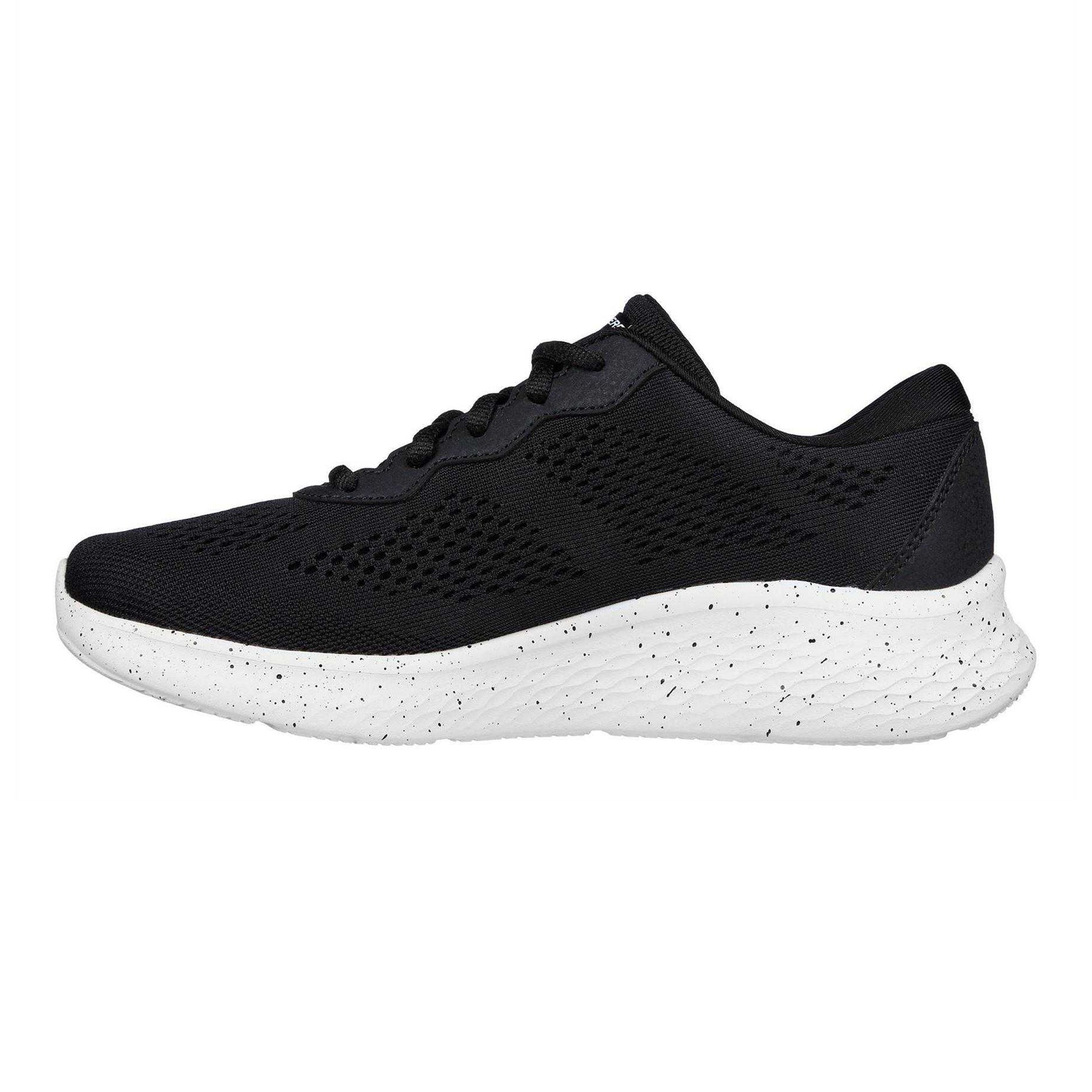 Black-White - Back - Skechers Womens-Ladies Speckle Trainers