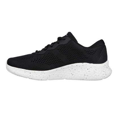 Black-White - Back - Skechers Womens-Ladies Speckle Trainers