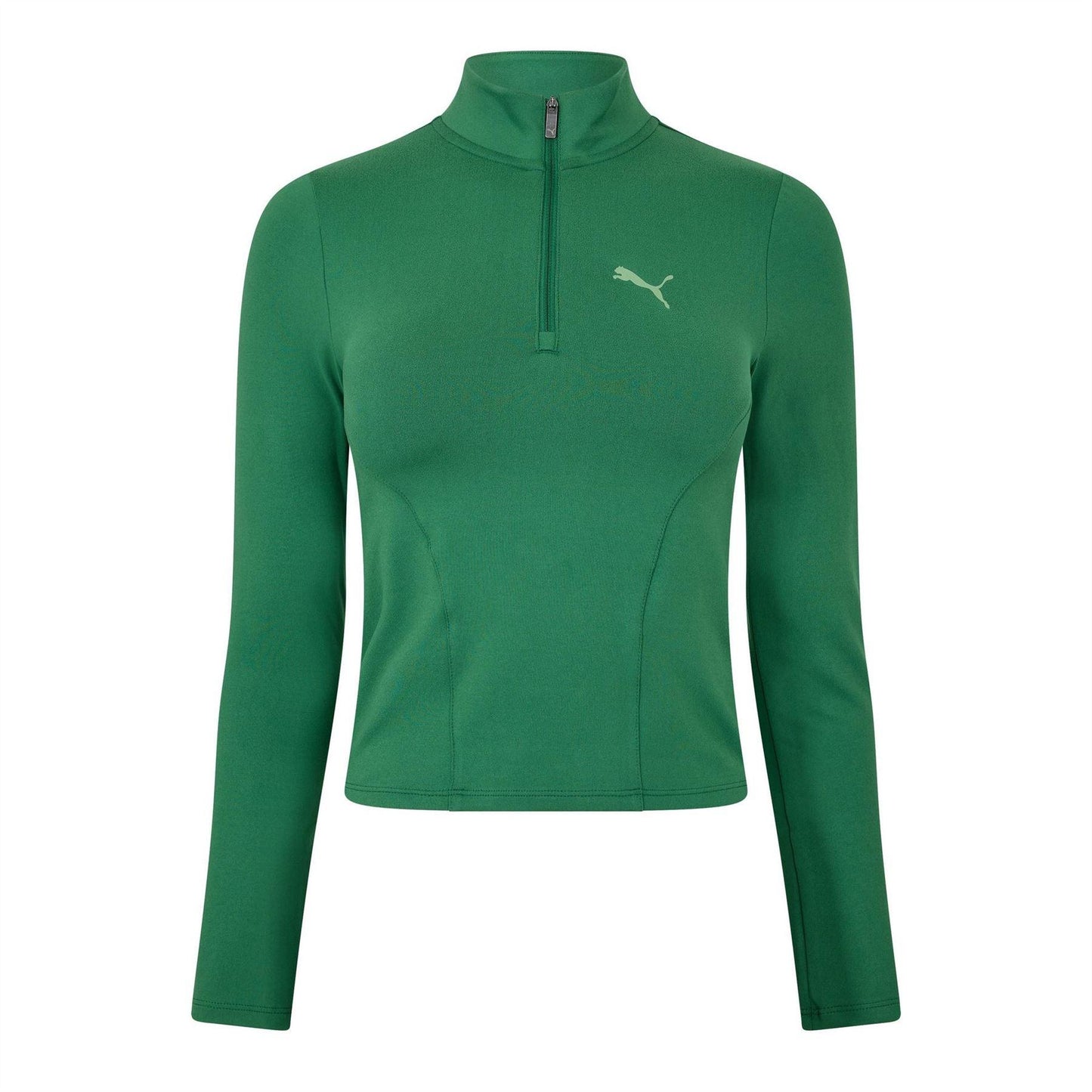 Vine Green - Front - Puma Womens-Ladies Half Zip Fleece Top