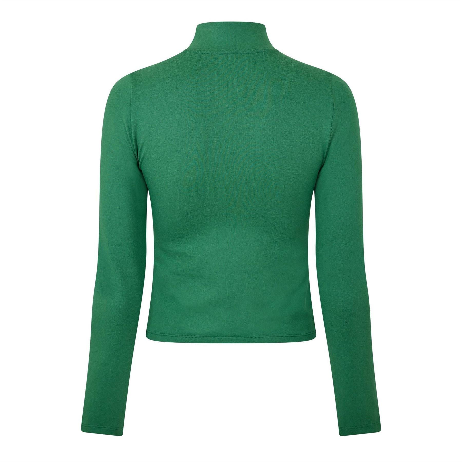 Vine Green - Back - Puma Womens-Ladies Half Zip Fleece Top
