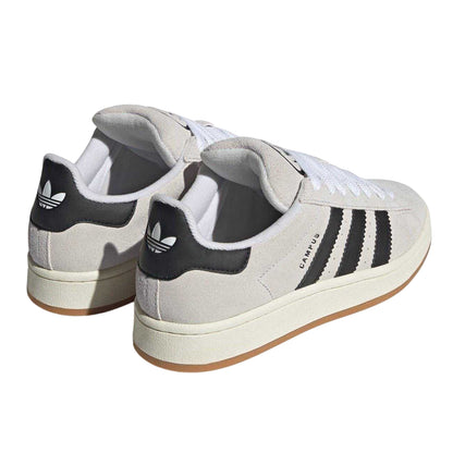 Crystal Grey-Black - Back - Adidas Womens-Ladies Campus 00s Suede Trainers
