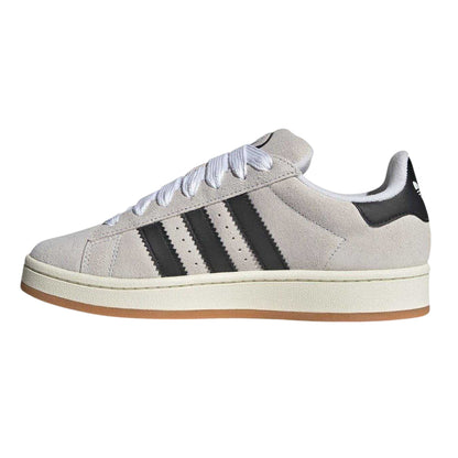 Crystal Grey-Black - Side - Adidas Womens-Ladies Campus 00s Suede Trainers