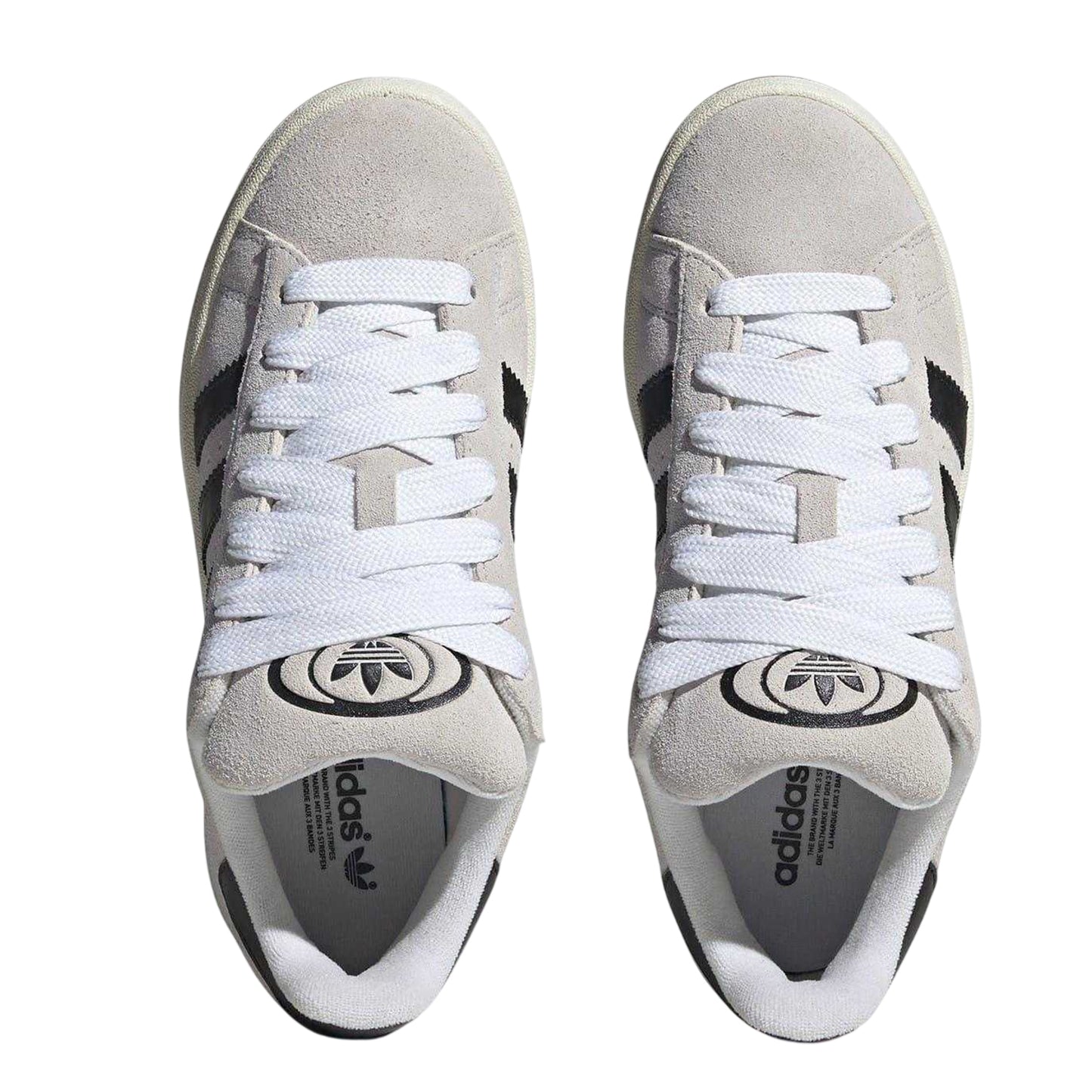 Crystal Grey-Black - Lifestyle - Adidas Womens-Ladies Campus 00s Suede Trainers
