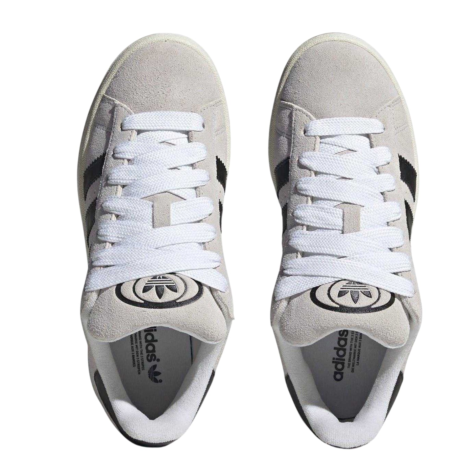 Crystal Grey-Black - Lifestyle - Adidas Womens-Ladies Campus 00s Suede Trainers
