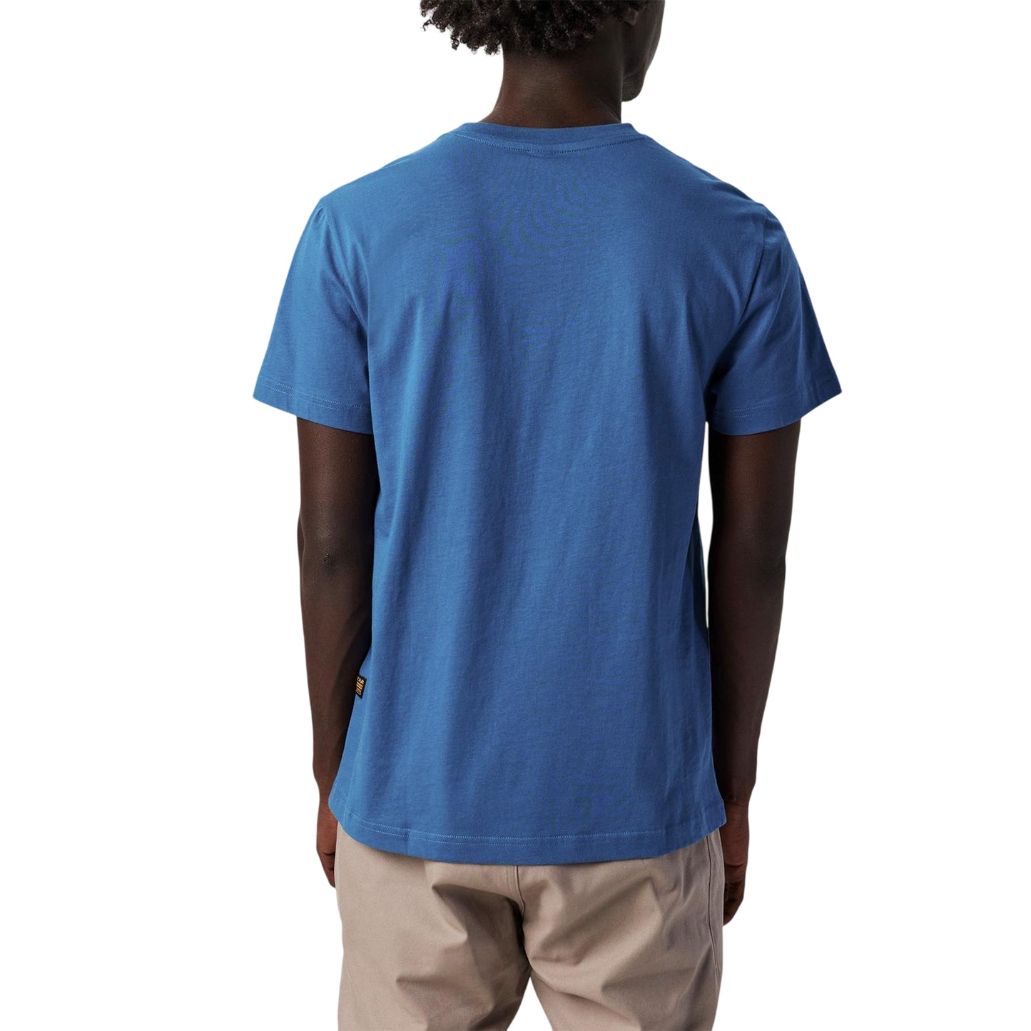 Retro Blue - Back - G-Star Mens Lettering Organic Cotton Regular T-Shirt