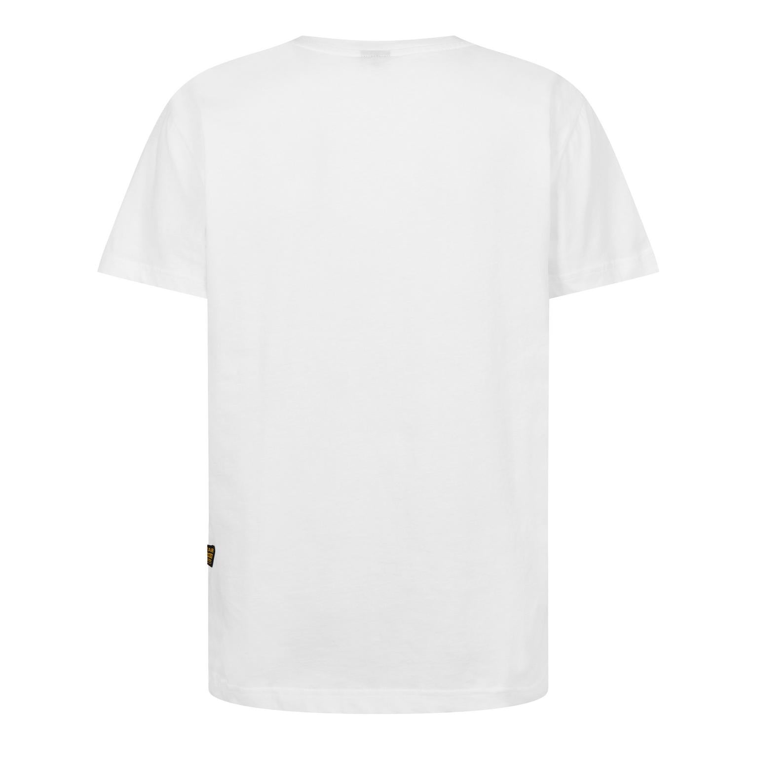 White - Back - G-Star Mens Lettering Organic Cotton Regular T-Shirt