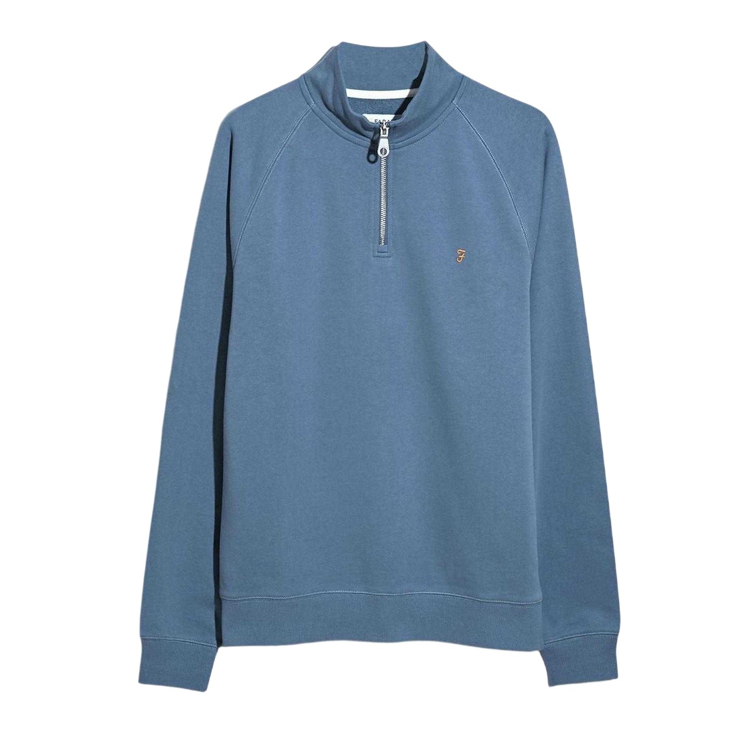Blue - Front - Farah Mens Quarter Zip Sweatshirt