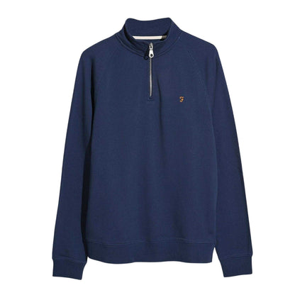 Blue Tide - Front - Farah Mens Quarter Zip Sweatshirt