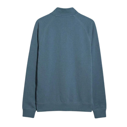 Chalk Blue - Back - Farah Mens Quarter Zip Sweatshirt