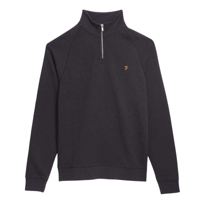 Black - Front - Farah Mens Quarter Zip Sweatshirt