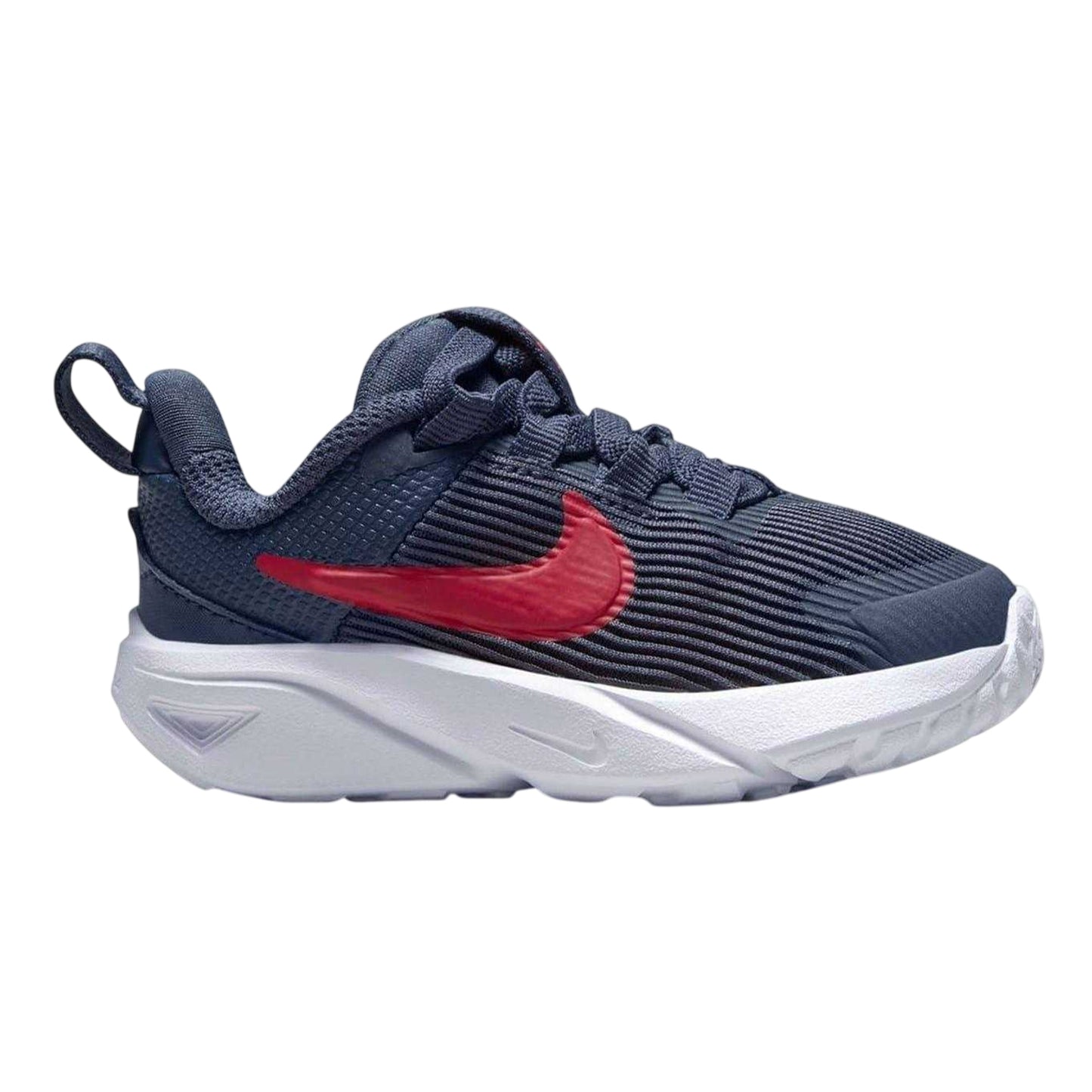 Navy-Red - Front - Nike Baby Star Runner 4 Shoes