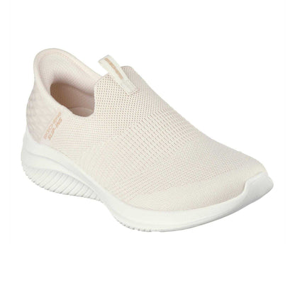 Natural - Lifestyle - Skechers Womens-Ladies Ultra Flex 3.0 Smooth Step Slip-In Trainers