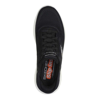 Black - Side - Skechers Mens Bounder 2.0 Emerged Slip-In Trainers
