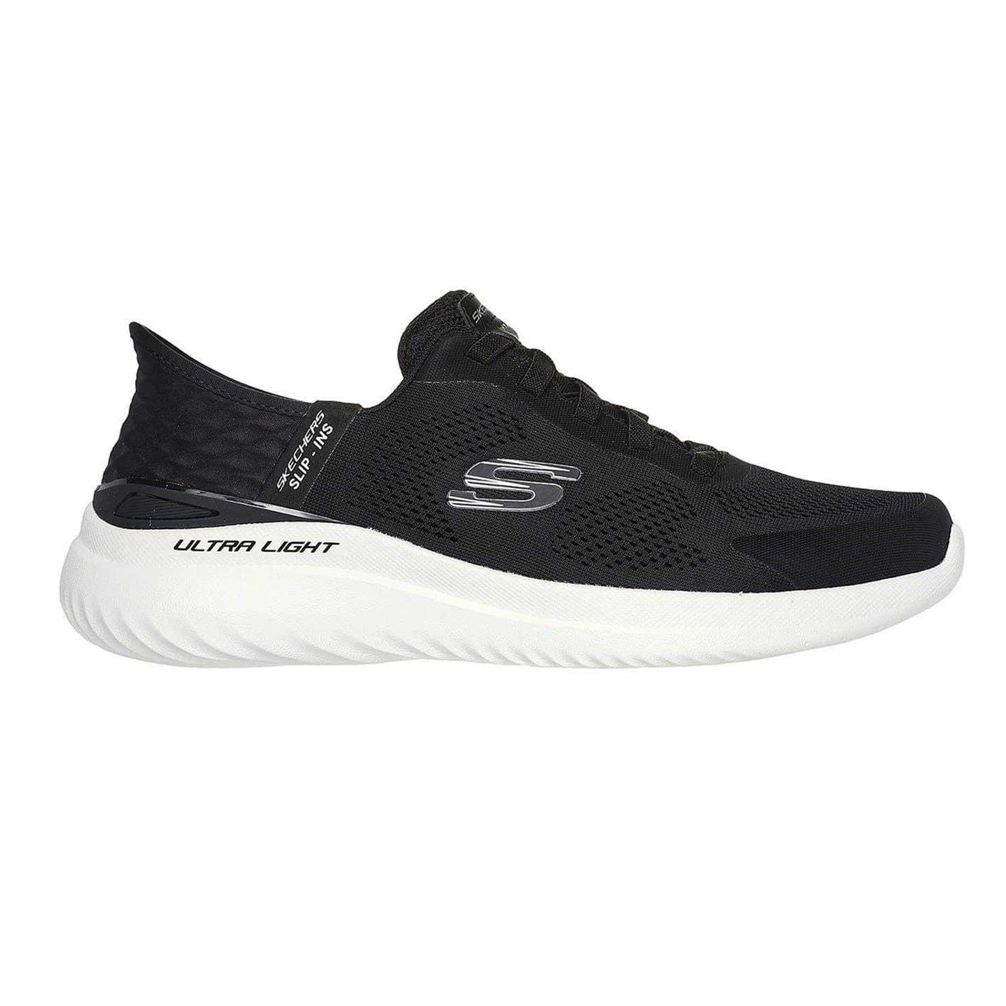 Black - Front - Skechers Mens Bounder 2.0 Emerged Slip-In Trainers