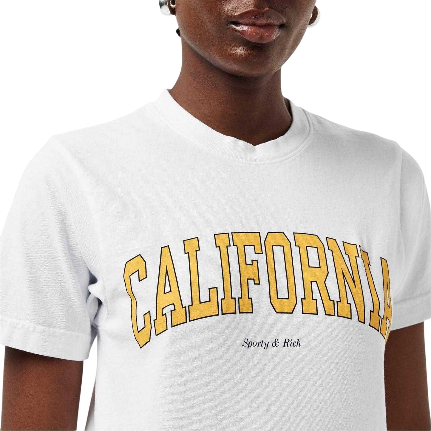 White Gold - Side - Sporty & Rich Womens-Ladies California T-Shirt