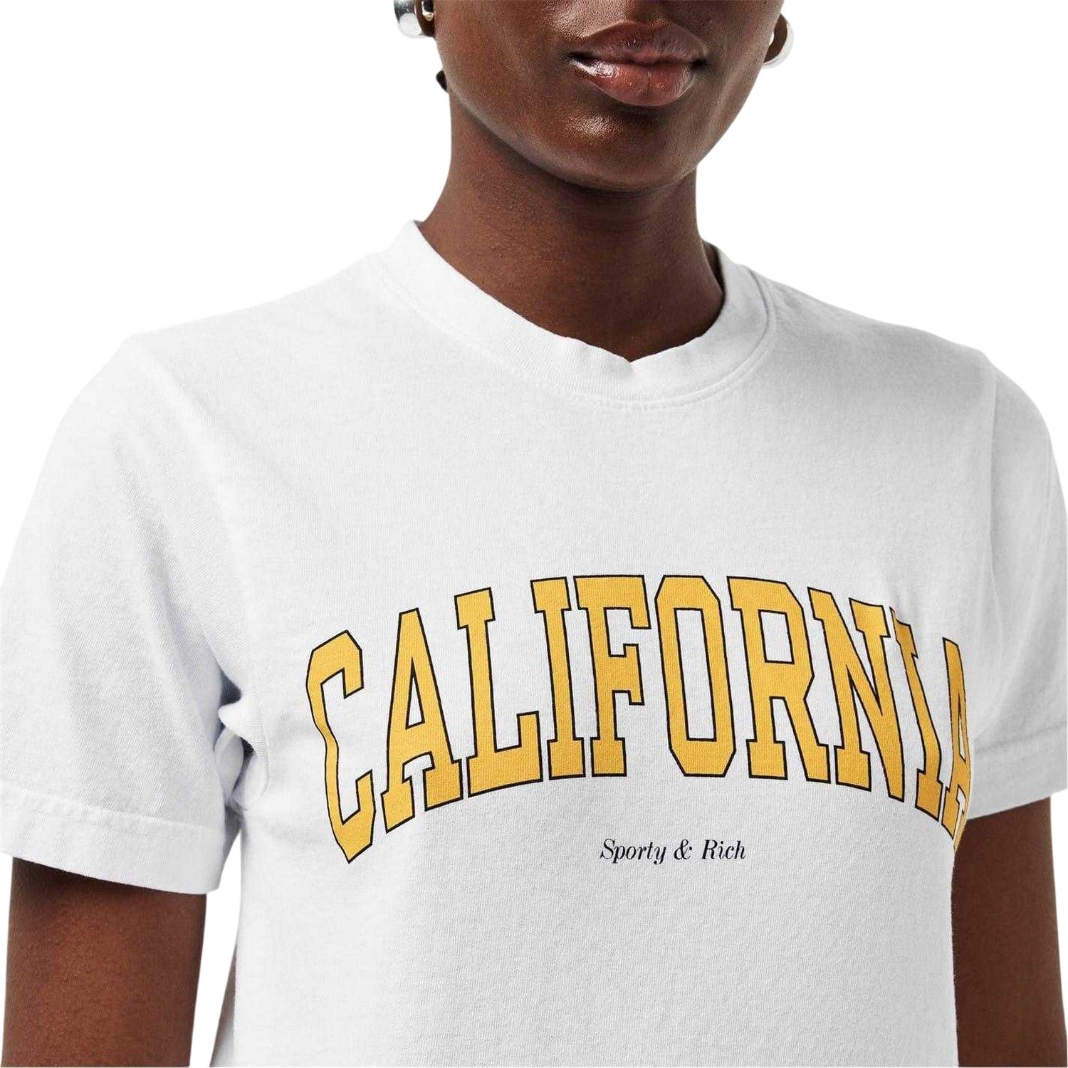 White Gold - Side - Sporty & Rich Womens-Ladies California T-Shirt