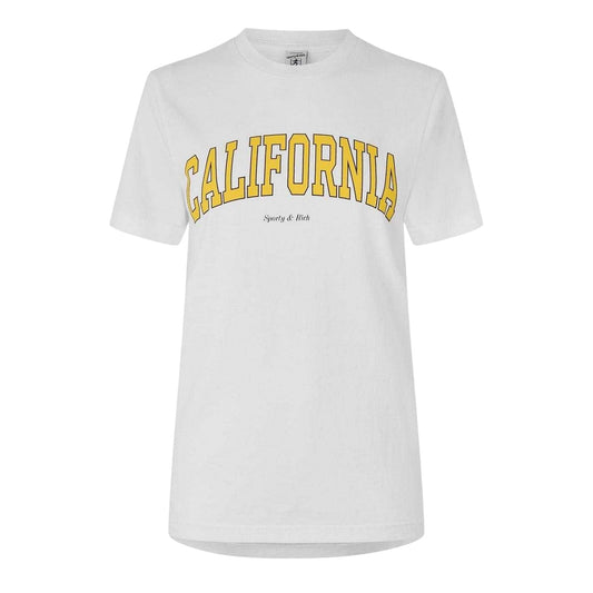 White Gold - Front - Sporty & Rich Womens-Ladies California T-Shirt