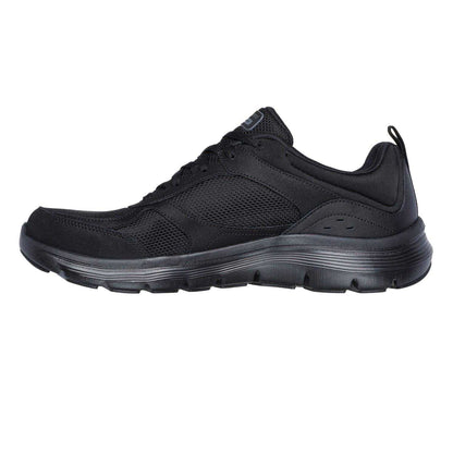 Triple Black - Back - Skechers Mens Flex Advantage 5.0 Mesh Trainers