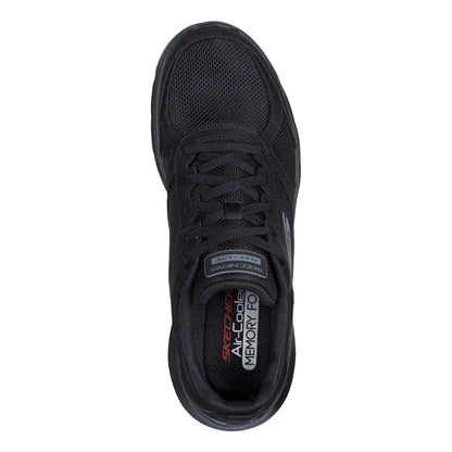 Triple Black - Side - Skechers Mens Flex Advantage 5.0 Mesh Trainers