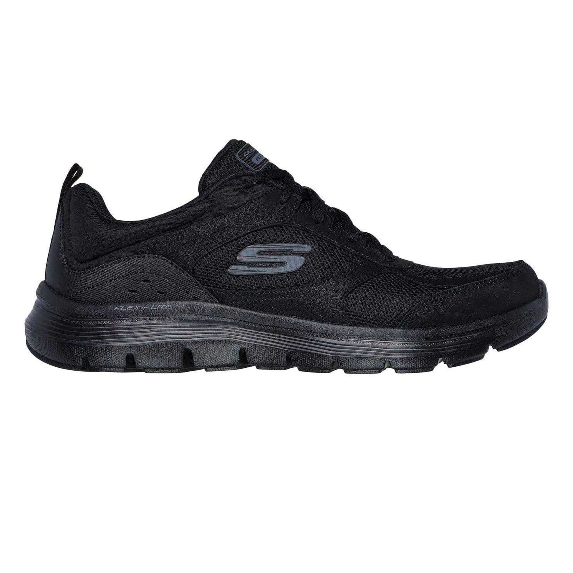 Triple Black - Front - Skechers Mens Flex Advantage 5.0 Mesh Trainers