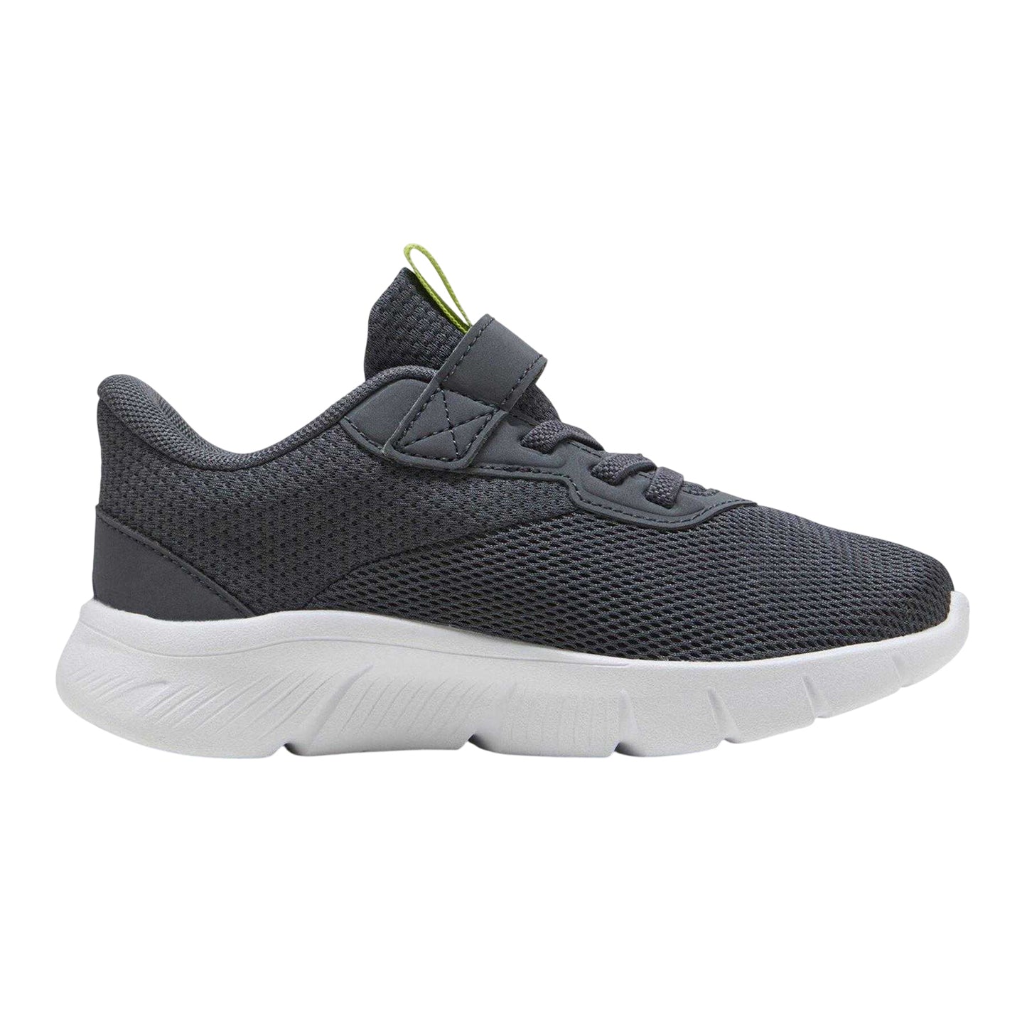 Grey-Volt - Side - Puma Childrens-Kids FlexFocus Trainers