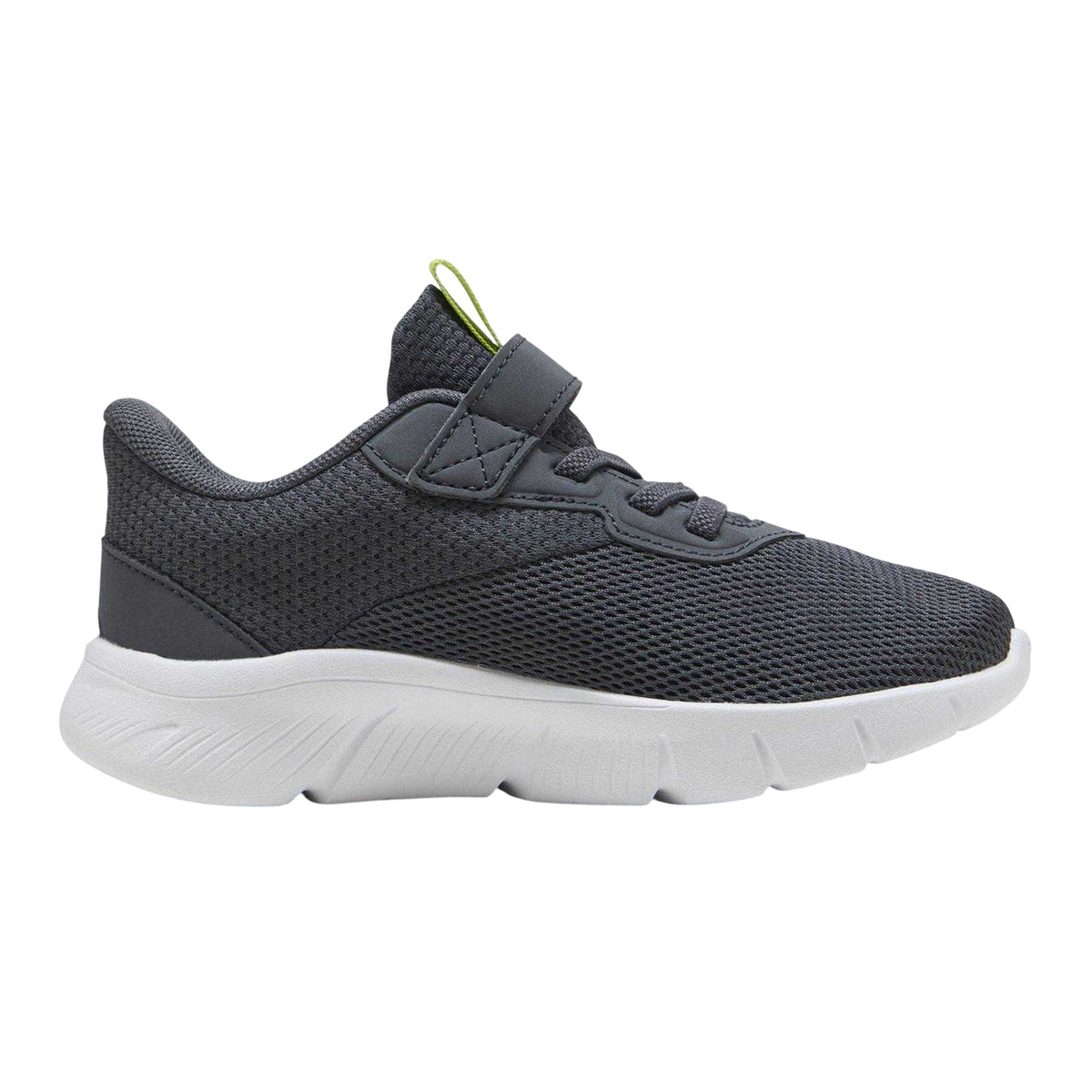 Grey-Volt - Side - Puma Childrens-Kids FlexFocus Trainers
