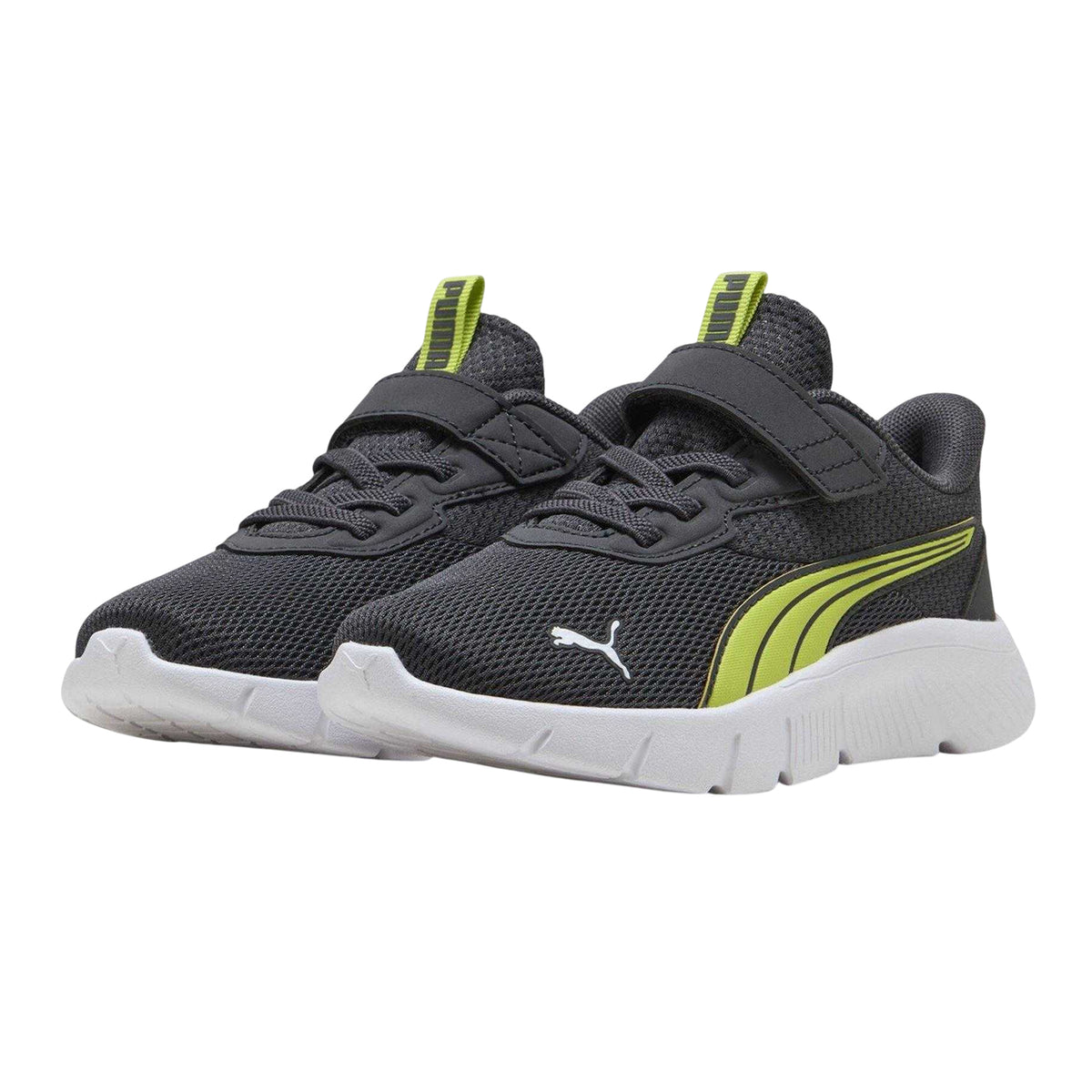 Grey-Volt - Close up - Puma Childrens-Kids FlexFocus Trainers