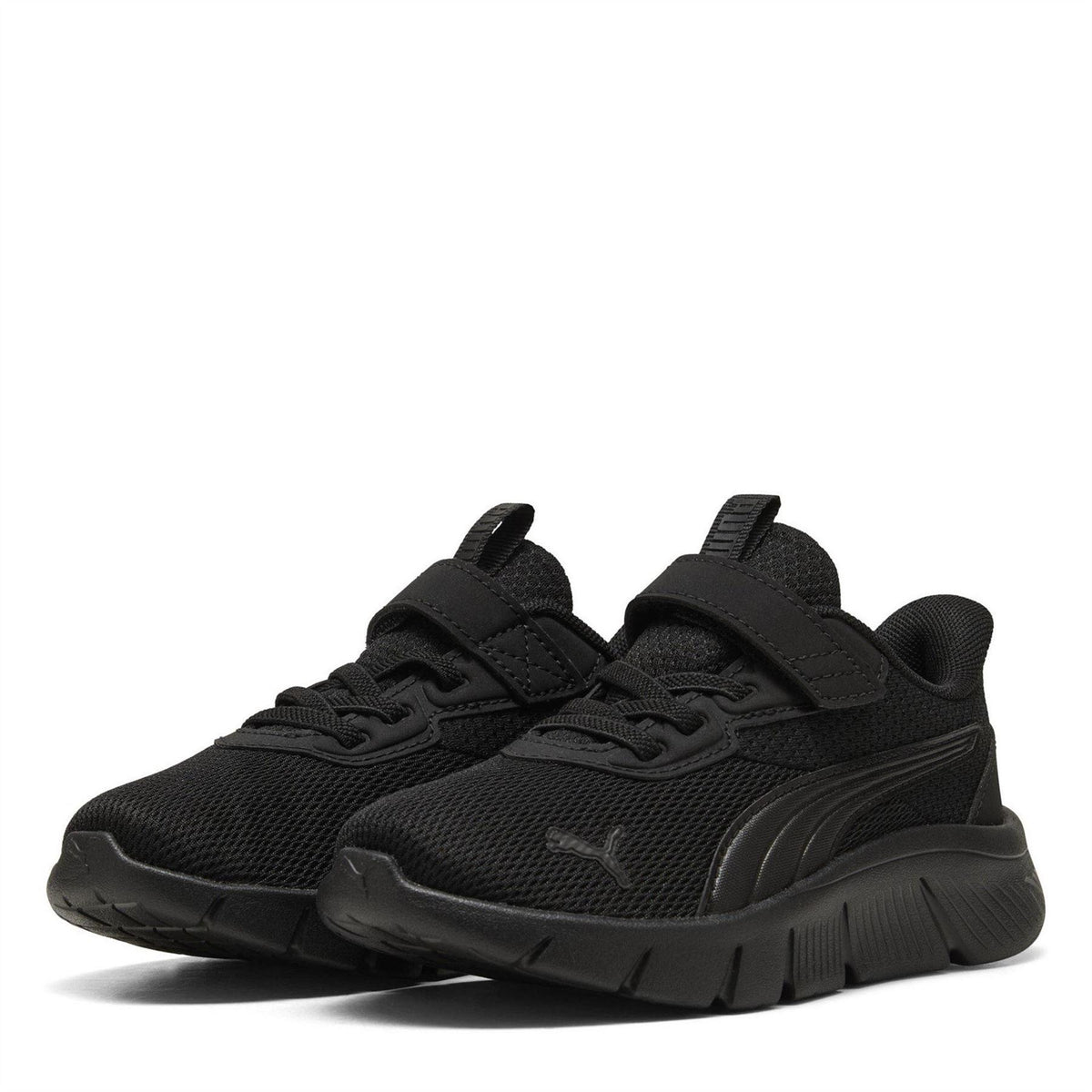 Triple Black - Front - Puma Childrens-Kids FlexFocus Trainers