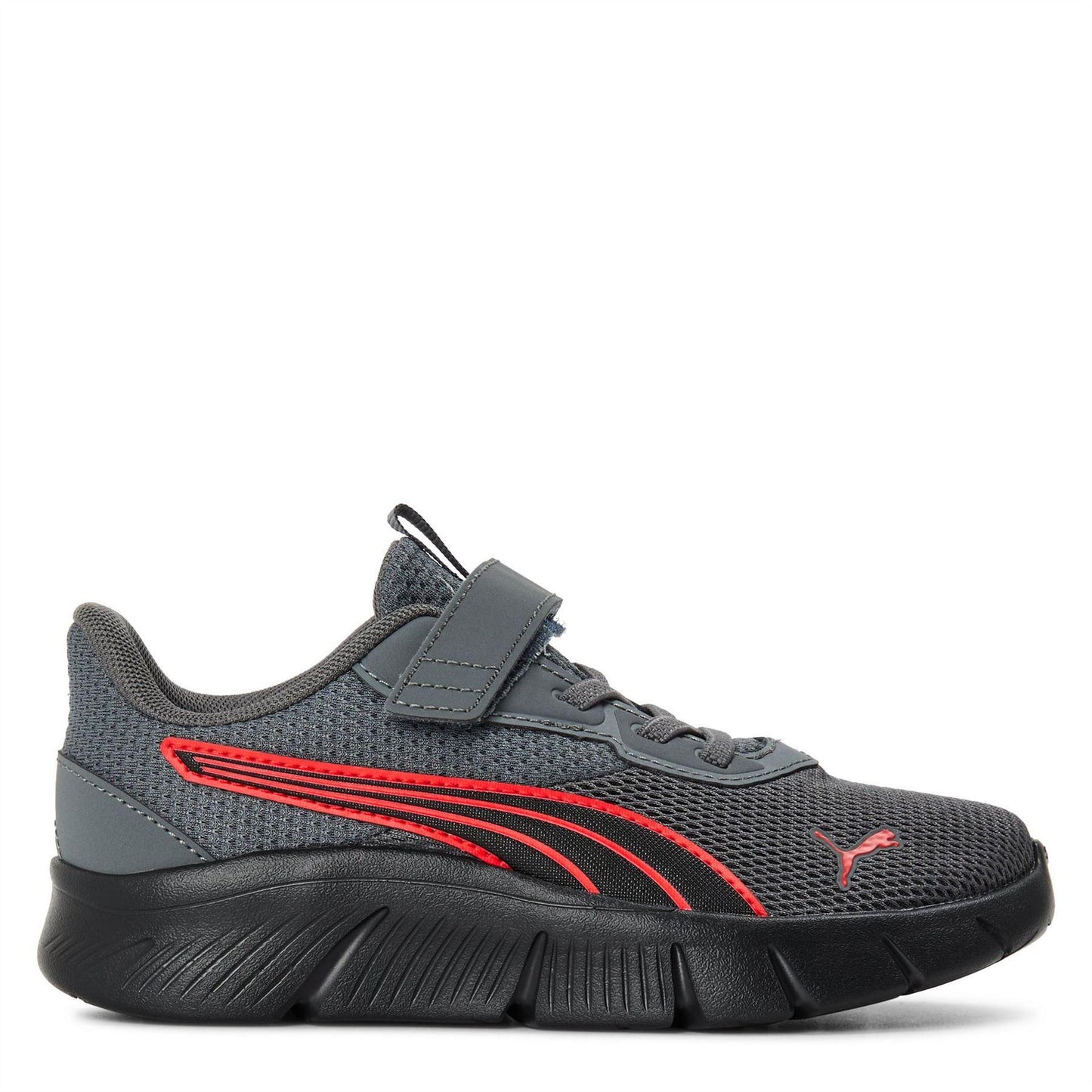 Grey-Red - Front - Puma Childrens-Kids FlexFocus Trainers