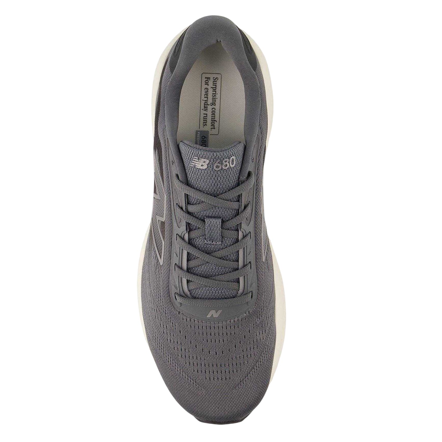 Grey-White - Side - New Balance Mens 680 V8 Trainers