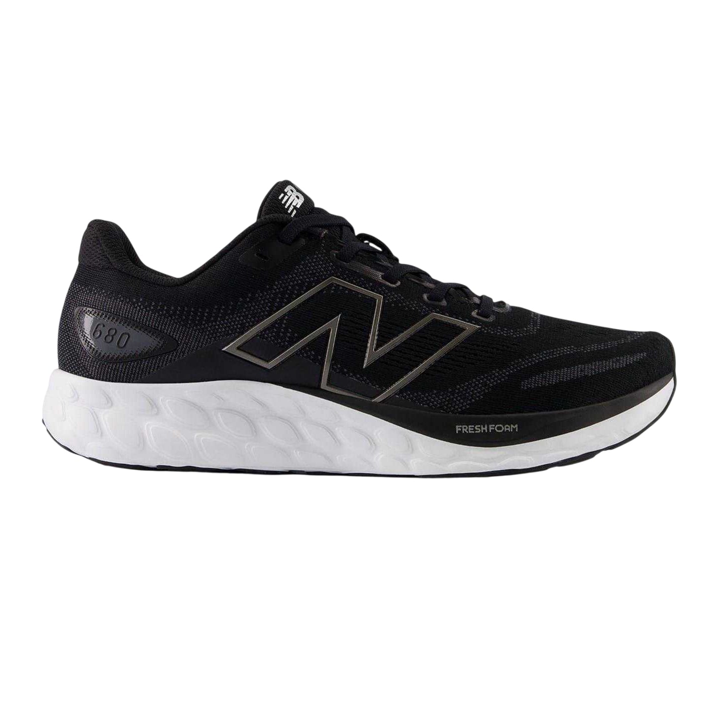 Black-White - Front - New Balance Mens 680 V8 Trainers