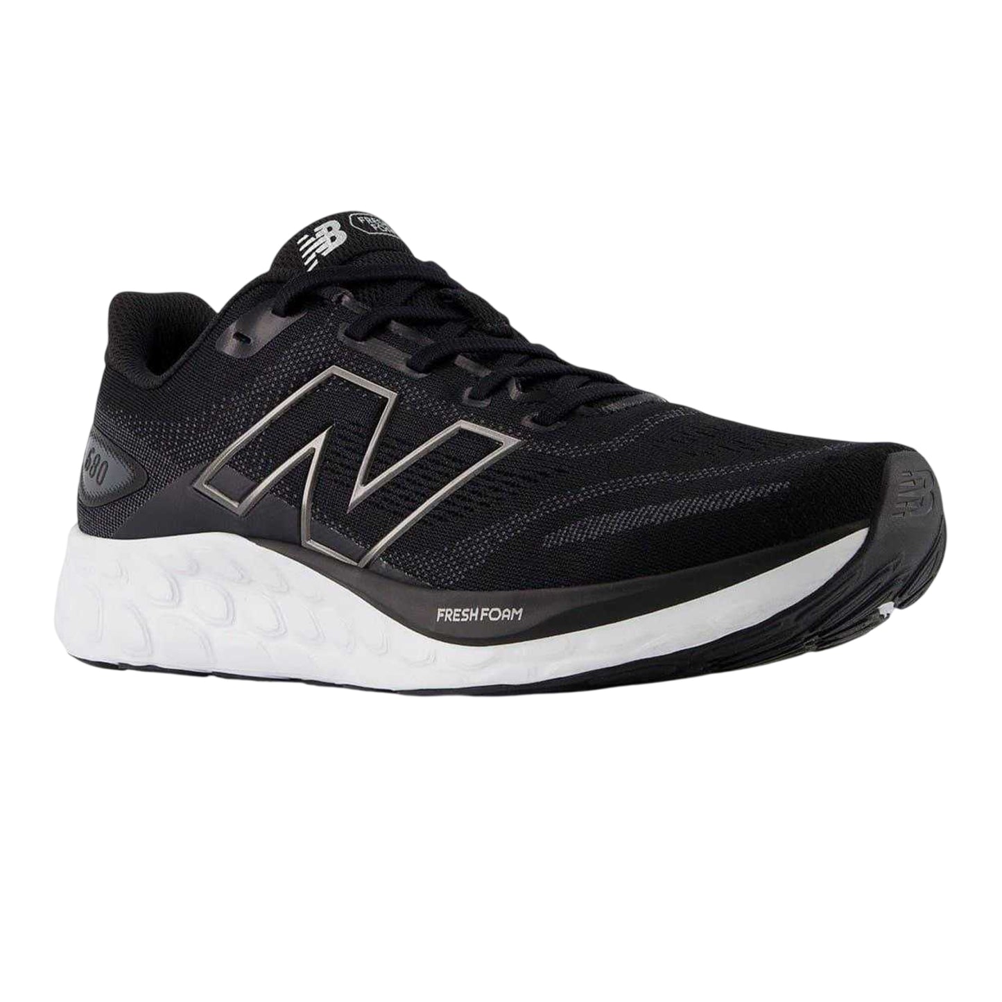 Black-White - Pack Shot - New Balance Mens 680 V8 Trainers
