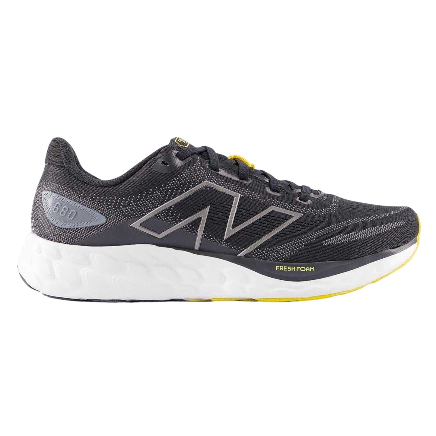 Black-Grey - Front - New Balance Mens 680 V8 Trainers