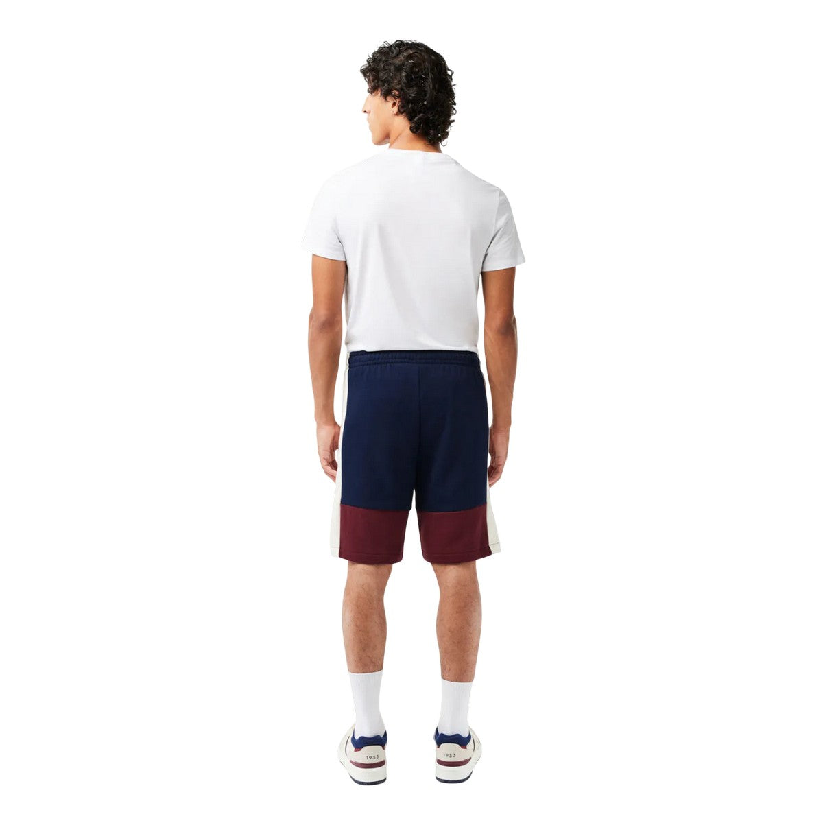 Multicoloured - Back - Lacoste Mens Fleece Colour Block Regular Shorts