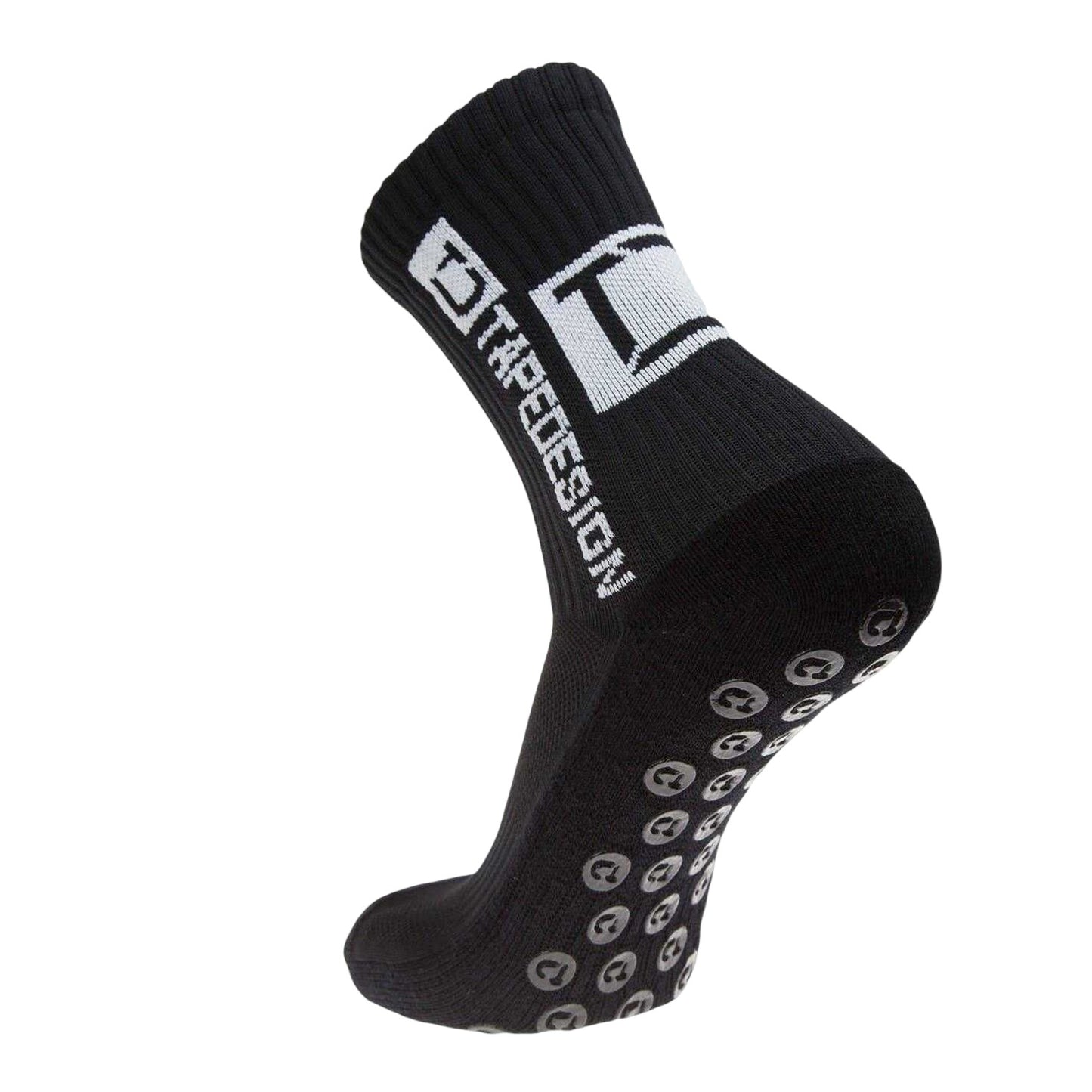 Black - Back - TapeDesign Childrens-Kids Grip Socks