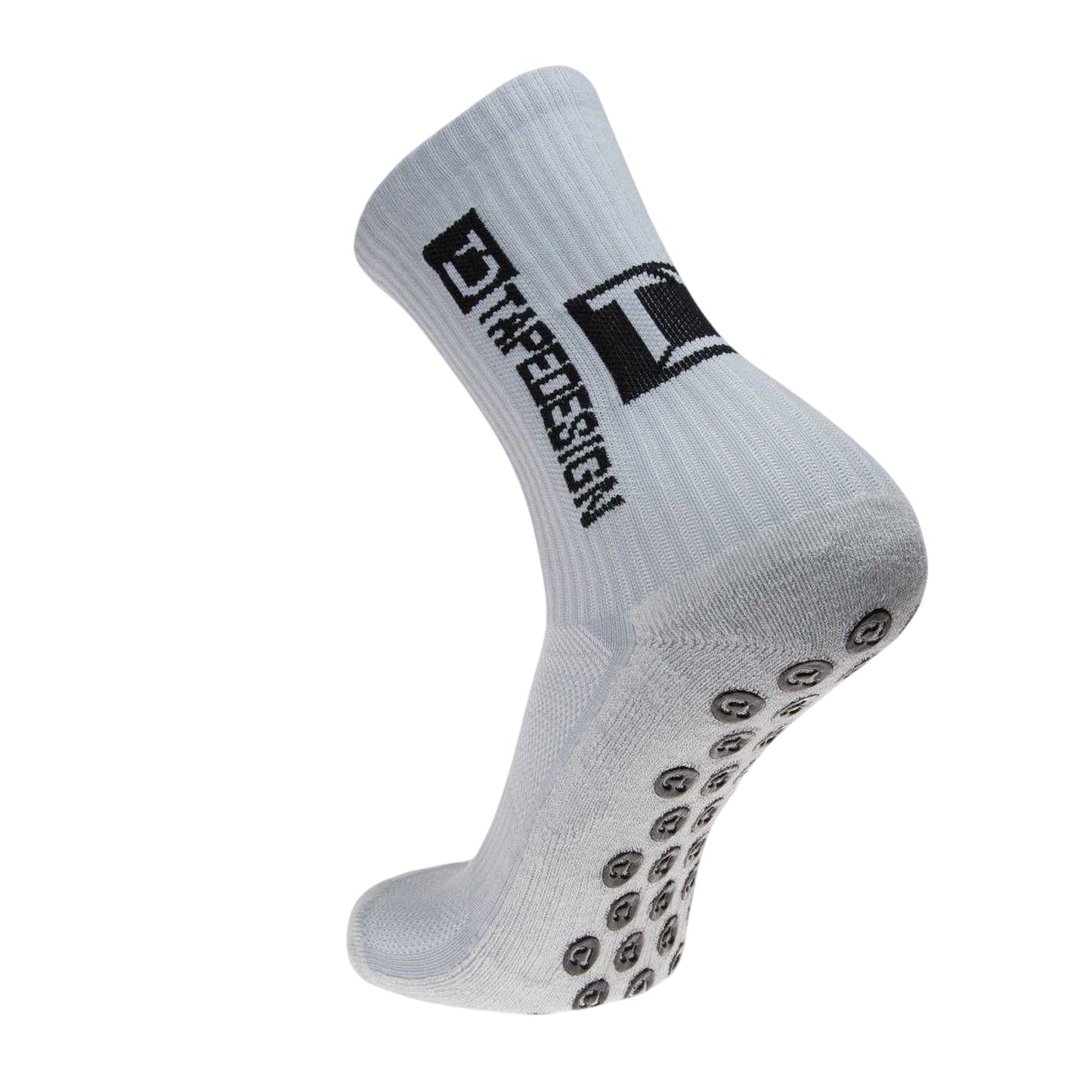 Light Grey - Back - TapeDesign Childrens-Kids Grip Socks