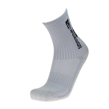 Light Grey - Side - TapeDesign Childrens-Kids Grip Socks