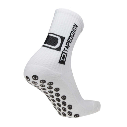 White - Back - TapeDesign Childrens-Kids Grip Socks