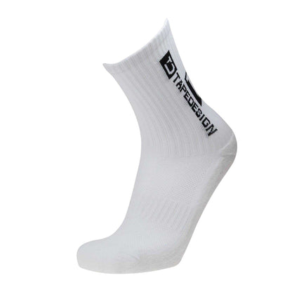 White - Side - TapeDesign Childrens-Kids Grip Socks