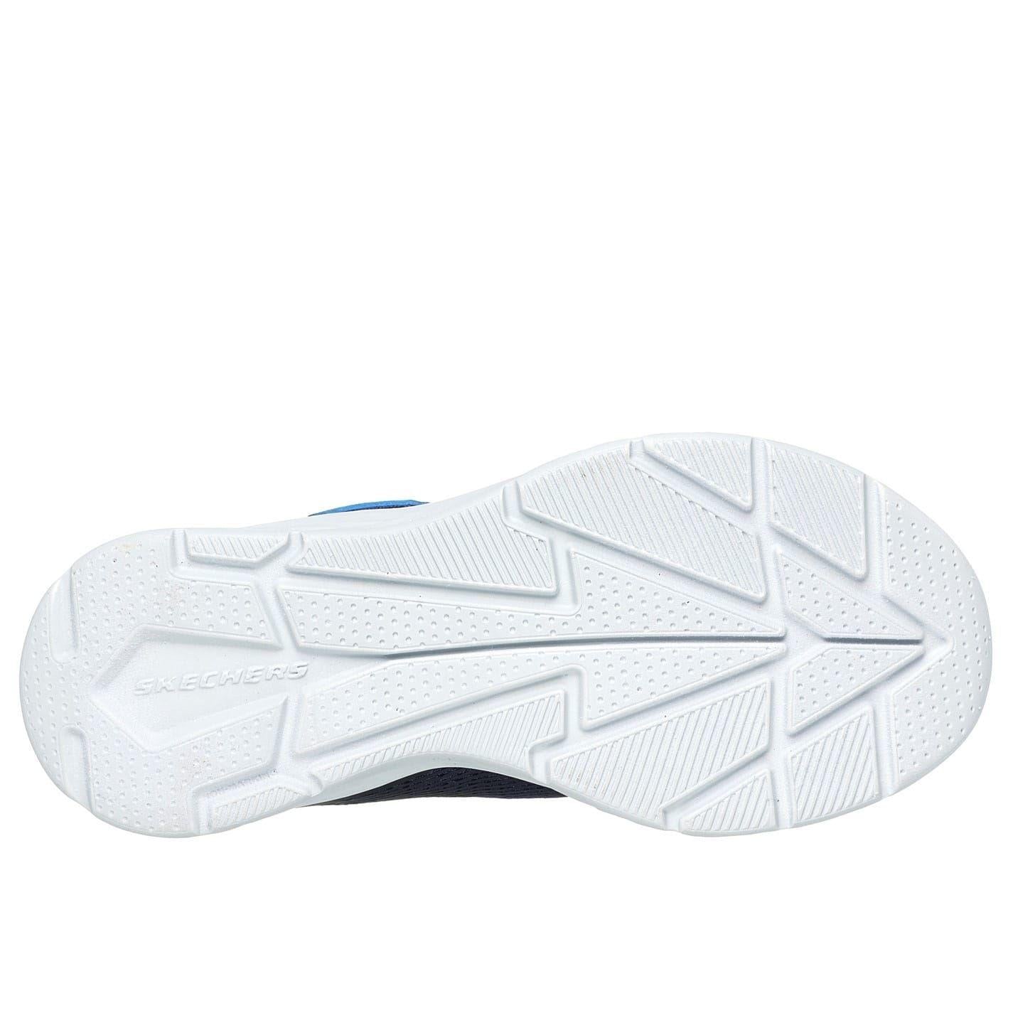 Navy - Lifestyle - Skechers Childrens-Kids Microspec II-Zovrix Mesh Trainers