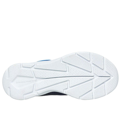 Navy - Lifestyle - Skechers Childrens-Kids Microspec II-Zovrix Mesh Trainers