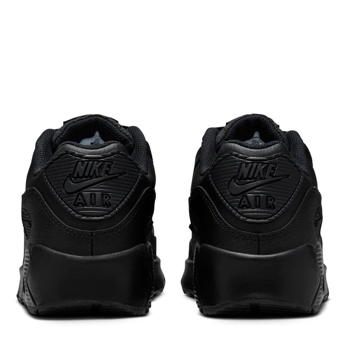 Triple Black - Lifestyle - Nike Childrens-Kids Air Max 90 Leather Low Trainers