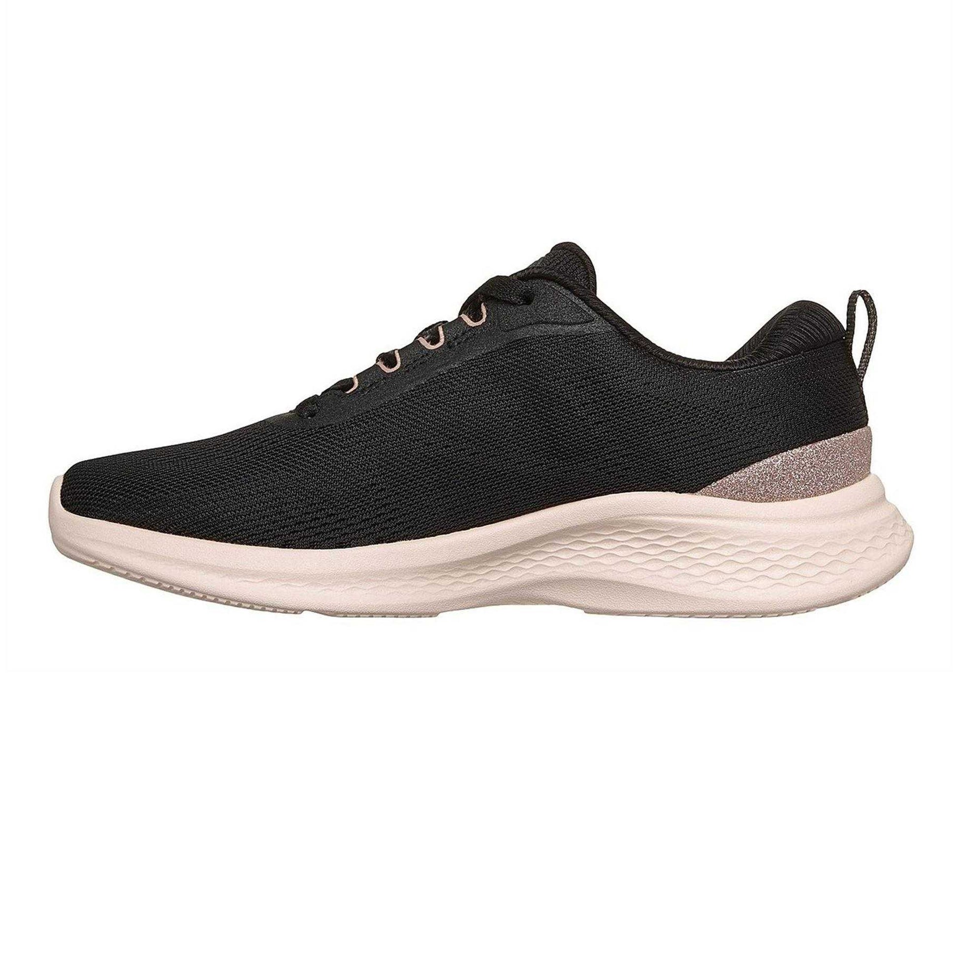 Black-Rose Gold - Back - Skechers Womens-Ladies Sketch-Lite Pro 2.0 Glitter Trainers